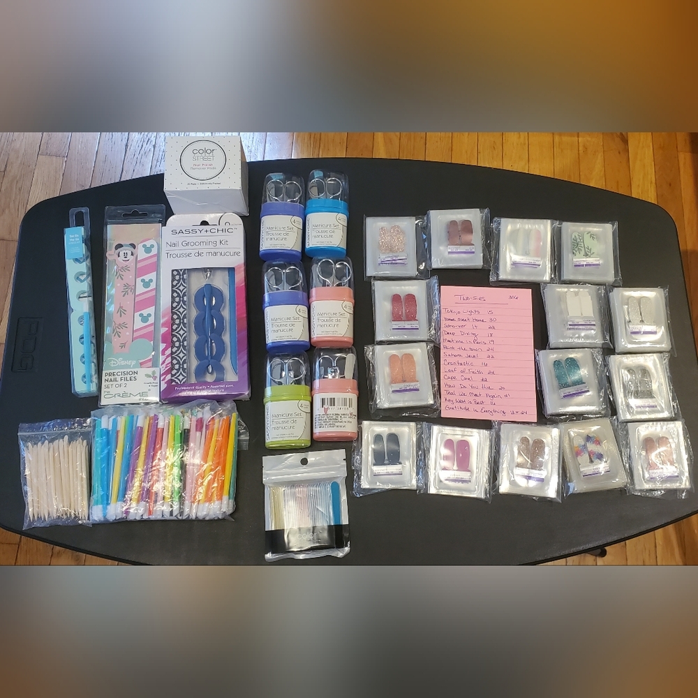 Color Street Nail Polish Strips Collection - Pink, Blue, Purple, Green